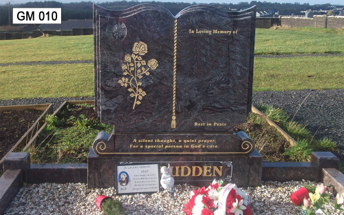 Gavins Memorials, Ballyhaunis, Co Mayo, Ireland.  Paradisia Book - GM 010