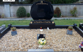 Gavins Memorials, Ballyhaunis, Co Mayo, Ireland.  Black Double Flamed Tulip - GM 024